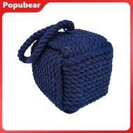 Woeuri Weighted Door Stopper Wind-resistant Door Wedge Handmade Cotton Rope Ball Door Stopper with H