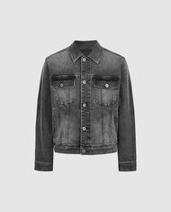 URBAN REVIVO - Áo khoác denim nam tay dài thời thượng UMM850001-B5A
