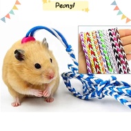 PDONY Pet Hamster Leash, Adjustable Nylon Pet Cage Leash, Comfortable 1.4m Rabbit Collar Leash Rat M