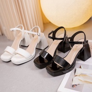 HIGH HEEL SANDAL SHOES S95, AVAILABLE IN 2 COLORS BLACK, WHITE DOUBLE SOLES, 10P HIGH, SUMMER 2023 F