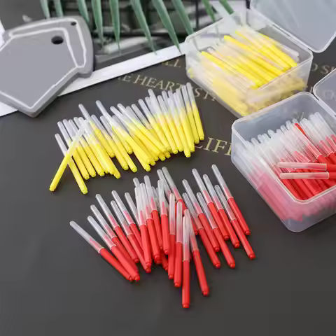 50pcsInterdental Brushes Dental Brush Between Teeth For Dental Orthodontic Clean Between Teeth Clean