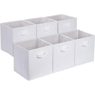 Storage Cube Bins Collapsible Fabric 6 Pack Organizer with Handles 13 X 13 X 13 Multifunctional Orga