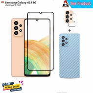 TEMPERED GLASS SAMSUNG A33 5G FULL COVER ANTI-SCRATCH GLASS COLOR SAMSUNG A33 BONUS CAMERA AND GARSK