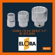 770SA- x 3/4"DR ORIGINAL(CLEARING STOCK) ELORA Socket , bi-hexagon