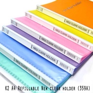 K2 A4 Refillable New clear holder (359A) / Clear Book / Certificate / Document / File