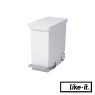 【日本like-it】直立型腳踏式分類垃圾桶 25L｜056000230101