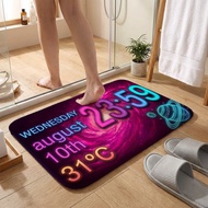 1pc, 2D Cyber Galaxy Planet Floor Mat, August 10Th Wednesday 23:59 Themed Mat, 31°C Trendy Digital C