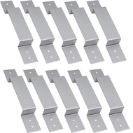 (KHAJ) 10 Piece Fence Panel Clips Fence Post Safety Bracket Galvanized Fence Clip Fence Board Fixer 