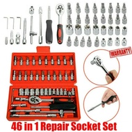 40-46pcs/set Tool Box Car Motorcycle Repair Set Hand Tools Home Service motor DIY Kit