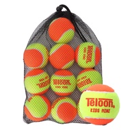 Teloon Tennis Balls for Kids 10Pcs Stage 1/2/3 Red Orange Green Transition Balls with Mesh Bag