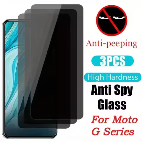 3Pcs Privacy Protector Tempered Glass for Motorola G31 G60 G50 G24 G04 G85 G64 G04s G60s G100 G84 G1