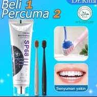 Dr. Rita Fresh Whitening Toothpaste SP68 with 2 Toothbrushes - Halal Certified - Bright Smile - Seny