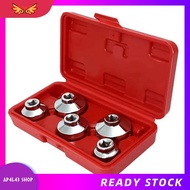 [ap4l43.] Universal Oil Filter Caps Wrench Socket Set 5 Pieces 24mm 27mm 32mm 36mm 38mm with Storage