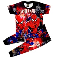 (1Y-7Y) Baju Budak Murah Baju Spiderman Kids Pyjamas Boy Baju Budak Lelaki Perempuan Kain Jersey Baj