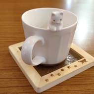 原木海棠花玻璃杯墊