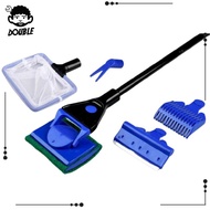 [Tisity] Aquarium Cleaning Tool Fish Tank Cleaning Scrubber Pad Long Handle Fish Tank Brush Cleaner 