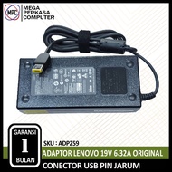 Charger Adapter Lenovo 19V 6.32A Original Usb Connector