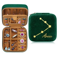Parima Aries Gifts for Women Girls-Plush Velvet Travel Jewelry Case | Travel Jewelry Box for Women |