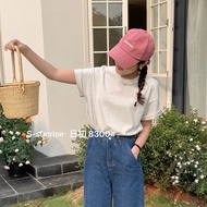 Women's T-shirt embroidered with horse logo S-sunrise 8300, loose form, plain medium women's T-shirt