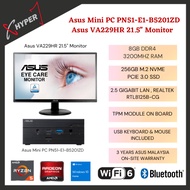 Asus Mini PC PN51-E1-B5201ZD R5/8GB/256GB/W10H (USB KEYBOARD MOUSE INCLUDED) With VA229HR Monitor