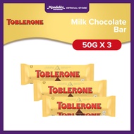 Toblerone Swiss Milk Chocolate Bar - with Honey and Almond Nougat 50g, Sweet Snacks (Set of 3)