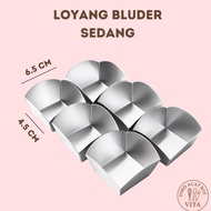 Bluder Cokro Bread Mold Contents 6 | Non-Stick Aluminum Pan Size 4.5 x 4.5 x 6.5 cm for Bluder, Muff