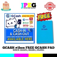 GCASH #1box FREE GCASH PAD Cash in cash out Affordable High Quality Tarpaulin SQ FP