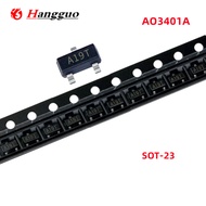 100PCS/Lot AO3401A AO3401 3401 A19T SOT-23 P-channel SMD MOSFET Transistor Triode