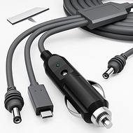RVMARINEPAT Starlink Mini Power Cable 3-in-1 33FT/10M USB-C to DC 12-24V Car Power Cord, 100W Waterp