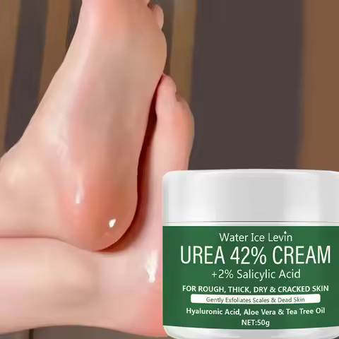 Urea 42% + 2% Salicylic Acid Cream with Hyaluronic Acid & Tea Tree Oil, Moisturizes and Exfoliates R