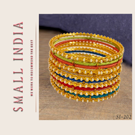 {**ส่งฟรี**} SMALL INDIA ☀️🌸 Multicolor Bangles ☀️🌸 12 Bangles