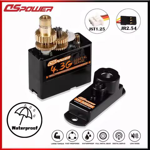 DSPOWER 4.3g Aluminum Metal Gear Servo Micro Digital Coreless Servos Mini Motor for 1/24 RC Car Airp