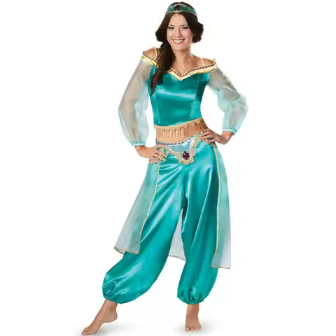 Adult Arabian Princess Costumes Indian Dance Jasmine Dress Halloween Carnival Party Costume Cosplay 