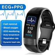 Smartwatch Body Temperature Monitor Wristband ECG PPG Blood Pressure HRV Test Sleep Alarm Alert Remi