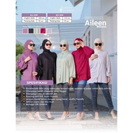 KEMEJA Ghiina Women's Shirt Fashion Aileen Premium Rayon Blouse Plain Motif Arrafi Hijab Latest Ejam