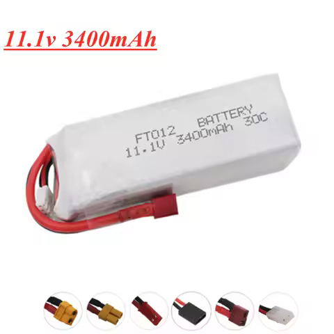 11.1V 3400mah 30C Lipo Battery For Feilun FT012 Huanqi 734 RC toys boat Helicopter Quadcopter Spare 