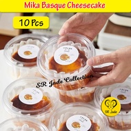 [10 Pcs] Mika Basque Burnt Cheesecake Cup + Lid Basque Cheese Cake Box Basque Cake Box