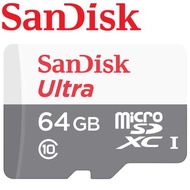 【公司貨】SanDisk 64GB 100MB/s Ultra microSDXC TF UHS-I 記憶卡(白卡)