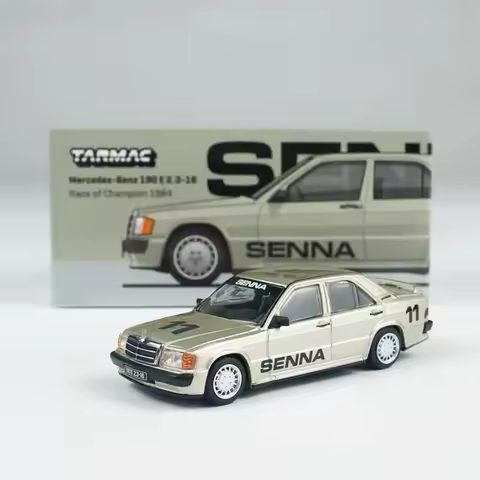 TW In Stock 1:64 Mercedes Benz 190 E 2.3-16 Race Of Champion 1984 Ayrton Senna Diecast Car Model Col