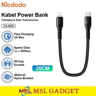 Mcdodo Kabel Powerbank Pendek iPhone Lightning Fast Charging