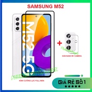 Combo Samsung M52 / M23 5G full screen tempered glass + anti-scratch and dust-proof camera protectio