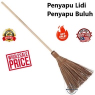 Penyapu lidi bertangkal berhulu Coconut leaf broom with handle Lidi Broom penyapu lidi kelapa Batang