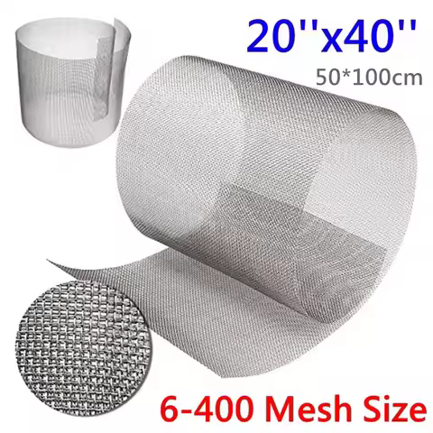 20''x40'' 6-400 Mesh Woven Wire Mesh 304 Stainless Steel Filtration Woven Wire Screen Mesh Screening