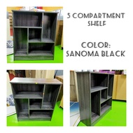 5 Tier / 5 Compartment Wooden Rack/Almari baju/Almari buku