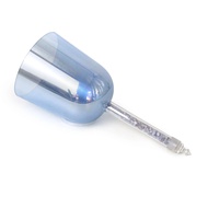 Amazing Sound Pearl Blue Crystal Singing Hand Held Quartz Cosmic Sound Bowl With Gemstone Inside The