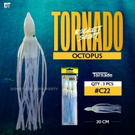 Tornado Rocket Octopus Soft Lure Skirt Squid Cumi Karet Umpan Pancing 18 20 cm