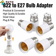 SUYO B22 To E27 Adapter, Long Lasting Edison Screw LED Lamp Adapter, Universal B22 To E27 Anti Burni