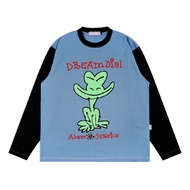 ABOVE AND OVER - LONG SLEVE BLUE BLACK T-SHIRT