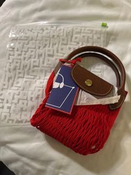 Longchamp  Le Pliage Filet tote bag 紅色袋Red large
