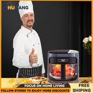 German Transparent Air Fryer 4L - 8L Home Genuine New Glass Bile Multi-function Can See Through E083